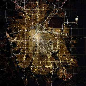 Map Denver City. Colorado