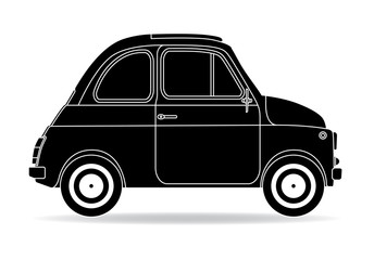 Italienisches Auto schwarz Kleinwagen