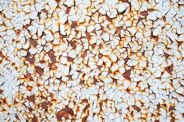 Dark worn rusty metal texture background, on metal sheet or wall.
