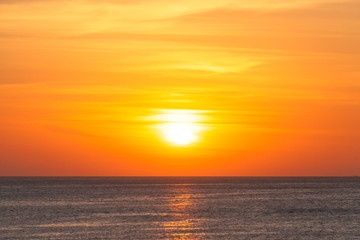 scenery sunset in Karon beach Phuket Thailand