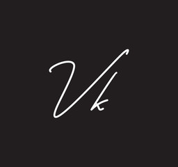 Couple Cursive Letters Initial Signature Handwriting Calligraphy