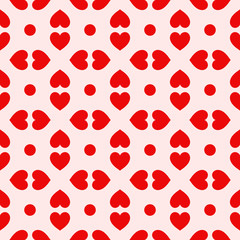 red heart pattern seamless vector