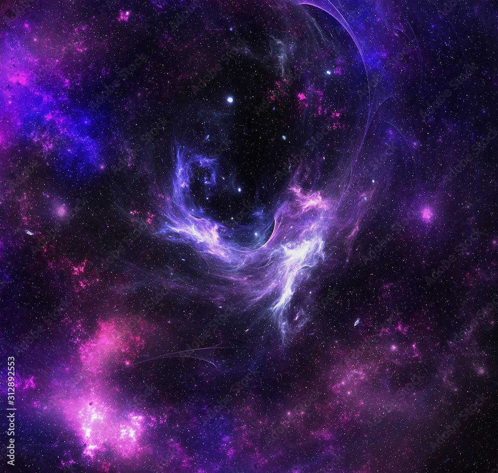 Canvas Prints deep space nebula with stars