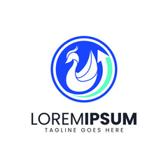 swan bird financial logo design