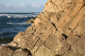 Closeup of Cliff Rock; Barayo Beach; Asturias