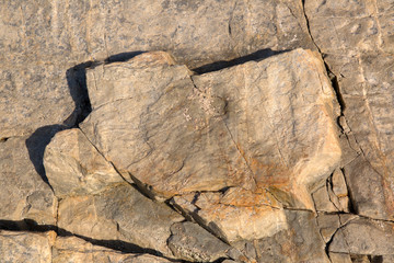 Closeup of Rock Shape Barayo Beach; Asturias