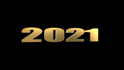 3d rendering of Classy 2021 Happy New Year background