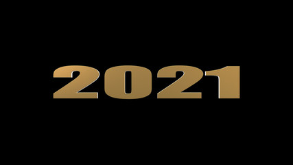3d rendering of Classy 2021 Happy New Year background