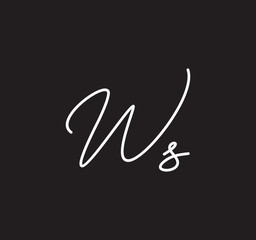 Couple Cursive Letters Initial Signature Handwriting Calligraphy