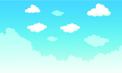Illustration of the sky and clouds