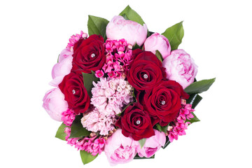 bouquet of flowers isolated on white