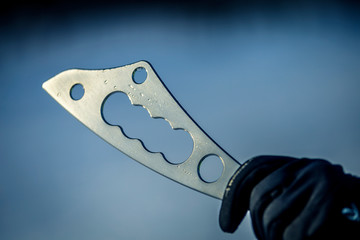 Medical blade for alternative medicine, isolated and close up.