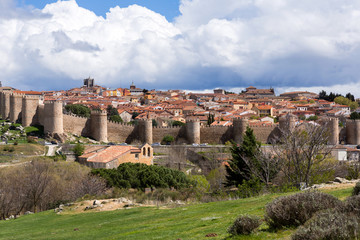 Fototapeta premium view of Avila walls, Spain
