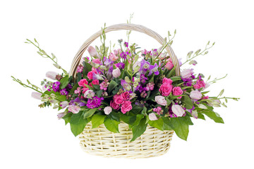 bouquet of flowers isolated on white