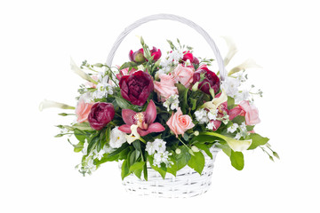 bouquet of flowers isolated on white