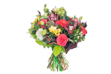 bouquet of flowers isolated on white