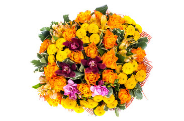bouquet of flowers isolated on white
