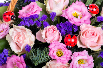 bouquet of flowers isolated on white