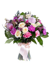 bouquet of flowers isolated on white