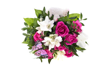 bouquet of flowers isolated on white