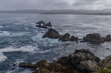 rocks at Cannery Point in Point Lobos State Natural Reserve (Carmel-by-the-sea, California, USA)
