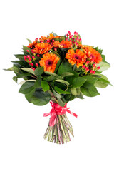 bouquet of flowers isolated on white