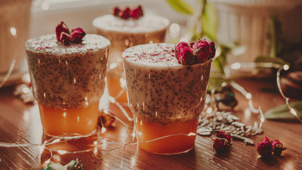 Chia pudding with coconut milk