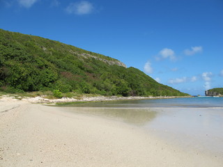 Guadeloupe sea view beach travel destination landscape in  a French overseas region, is an island group in the southern Caribbean Sea.
