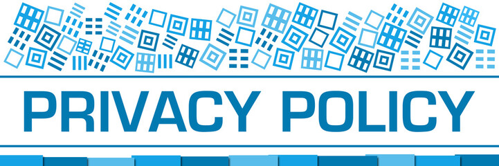 Privacy Policy Blue Texture Blocks Bottom 