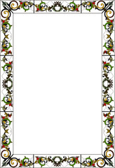 Floral pattern frame, border ornament pattern frame
