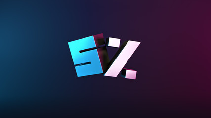 5% OFF Black Friday or Cyber Monday Sale Promotional Poster Design 3D illustration