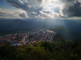 Urban on the mountain in the countryside of laos.