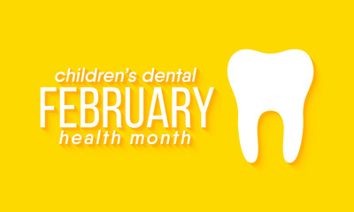 Vector illustration on the theme of National Children's Dental Health month of February.