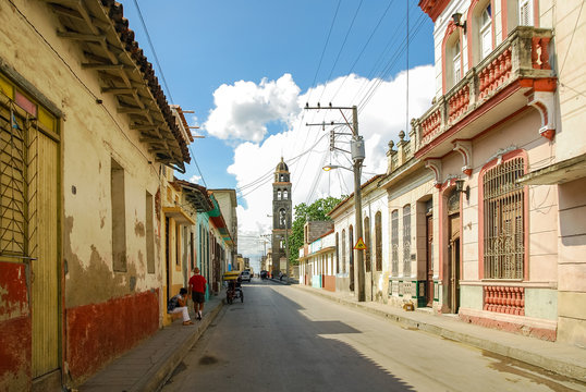 Cardenas, Calle Calzada Cardenas Is Municipality And City In Matanzas Province Of Cuba. Cardenas Main Street