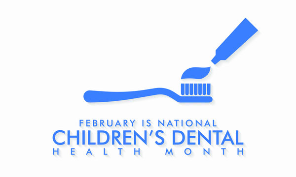 Vector illustration on the theme of National Children's Dental Health month of February.