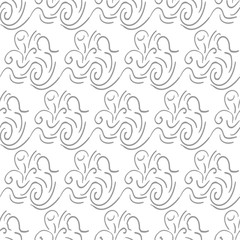 The vector seamless pattern. Cute abstract swirl pattern. Vector for wallpaper, child apron, fabric, textile pattern. Endless print. Background illustration vector.
