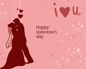 Plakat vector graphics with Valentine's day