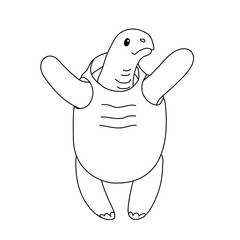 vector line cartoon animal clipart