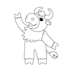 vector line cartoon animal clip art