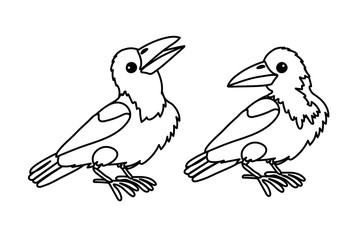 vector line cartoon animal clip art