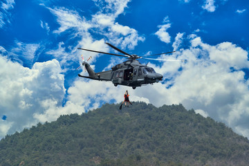 A low altitude military helicopter