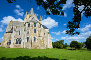 Cerisy-la-Foret church view