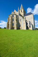Cerisy-la-Foret church view