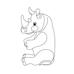 vector line cartoon animal clip art