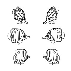 vector line cartoon animal clip art