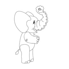 vector line cartoon animal clip art