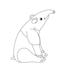 vector line cartoon animal clip art