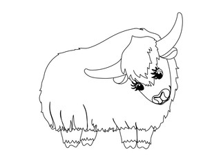 vector line cartoon animal clip art