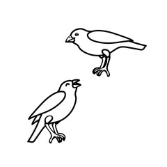 vector line cartoon animal clip art