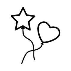 Balloon icon vector in white background